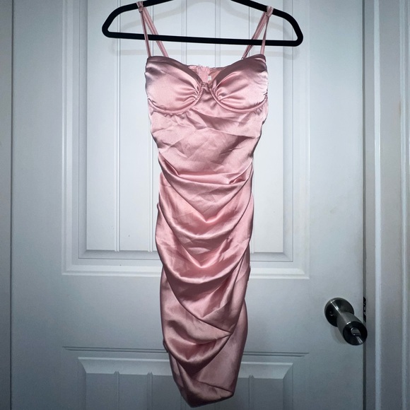 Pink Ruched Dress - Picture 2 of 4